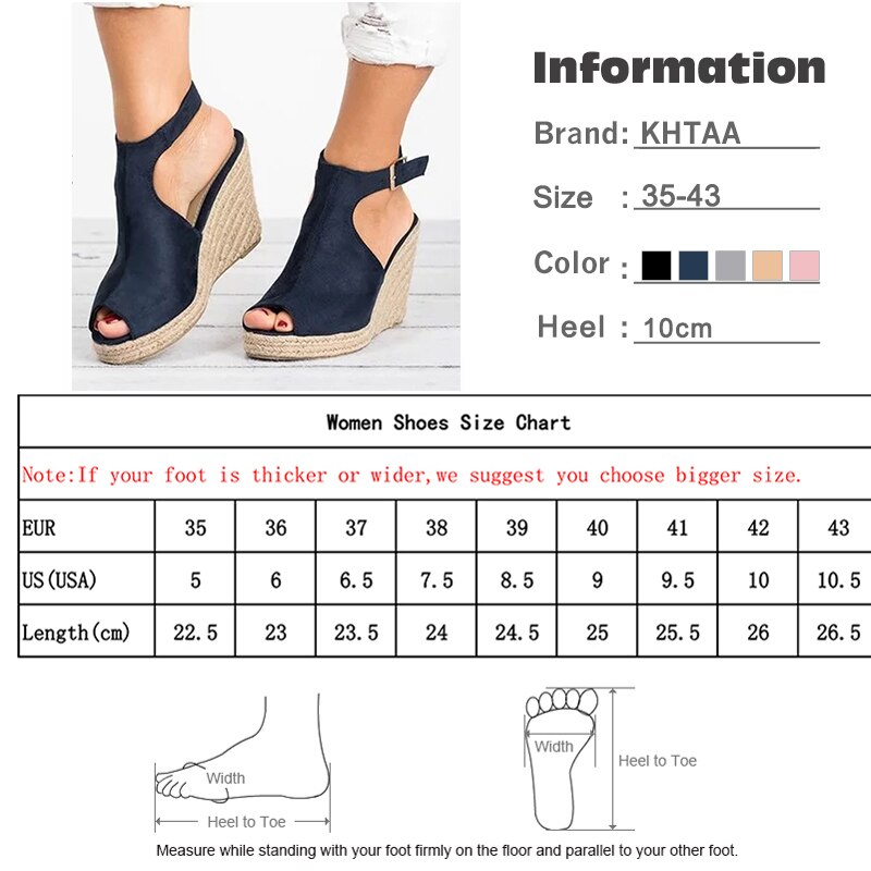 Women Sandals Female Suede Open Toe Cork Wedge Shoes Platform Buckle Strap Fashion Ladies Ankle Strap High Heels Shoes