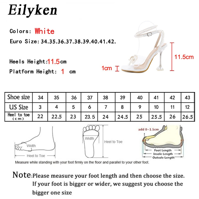 Women Gladiator Sandals shoes Sexy White String Bead high heels Sandals Summer Party Dress shoes Buckles pumps