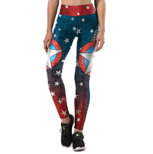 Autumn Leggings Women Star 3D printing Wave Point Legging Fitness Sporting High Waist Elastic Trousers Pants Legins