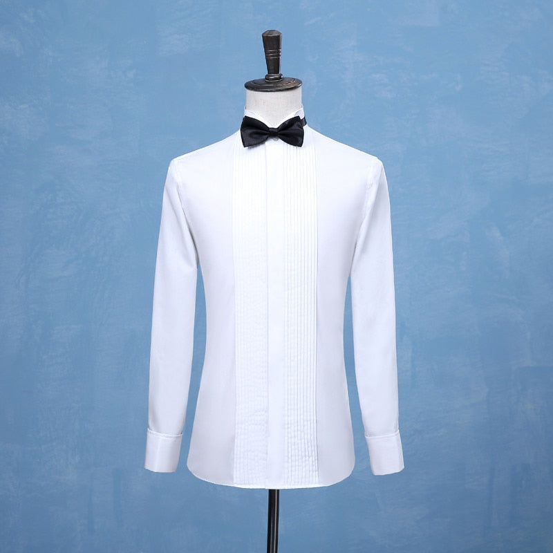 Groom Tuxedos Shirts Best Man Groomsmen White Black or Red Men Wedding Shirts Formal Occasion Men Shirts