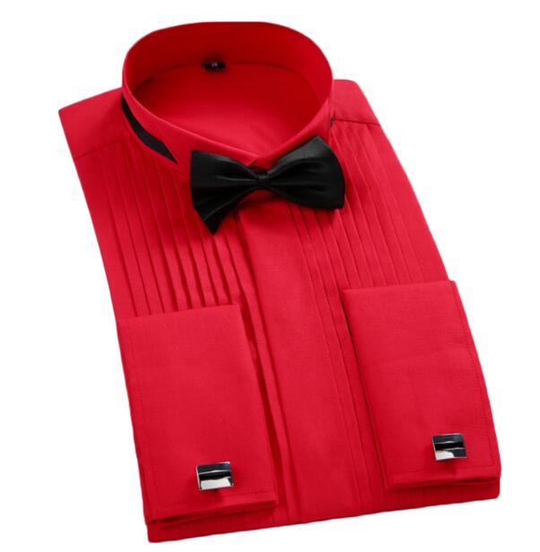 Groom Tuxedos Shirts Best Man Groomsmen White Black or Red Men Wedding Shirts Formal Occasion Men Shirts
