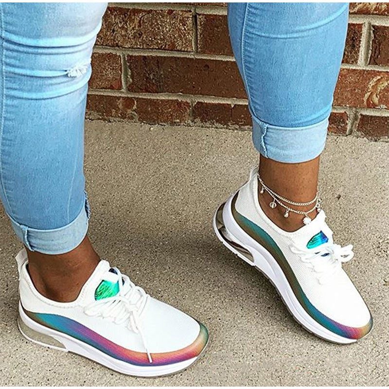 Women Colorful Cool Sneaker Ladies Lace Up Vulcanized Shoes Casual Female Flat Comfort Walking Shoes Woman Fashion