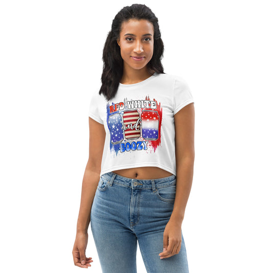 All-Over Print Crop Tee