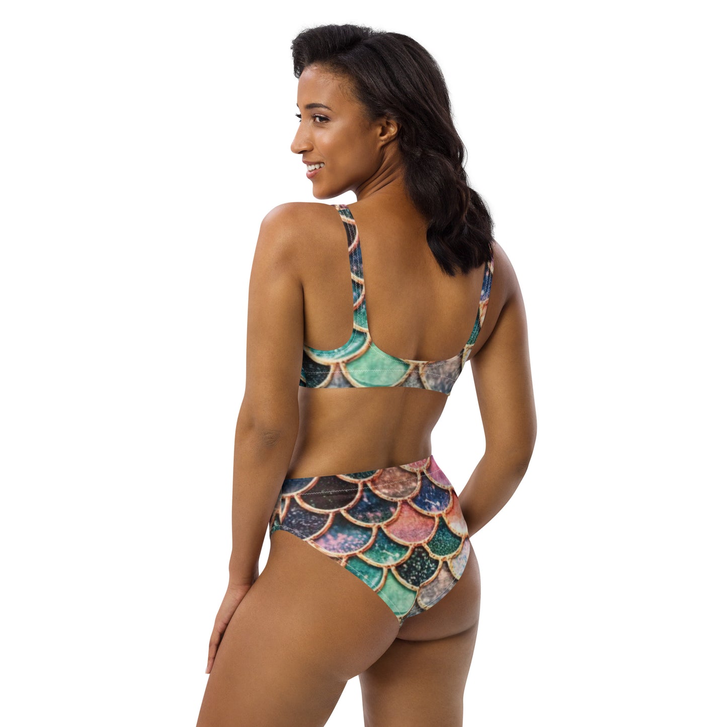 Recycled high-waisted bikini