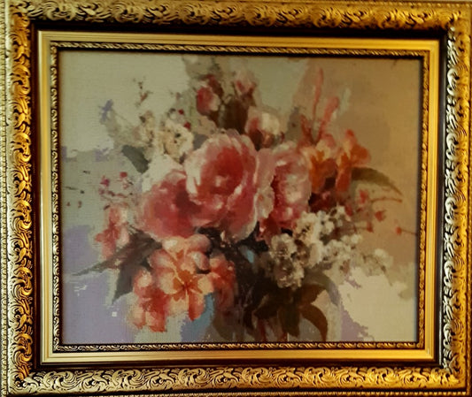 Buchet delicat - Pictura cu diamante