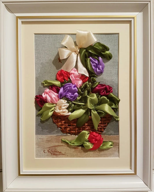 Lalele - Broderie cu panglici ( 3D )