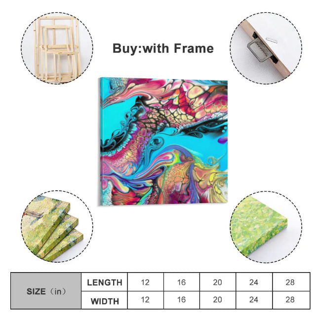 High Quality Square Canvas Frameless Decorative Painting