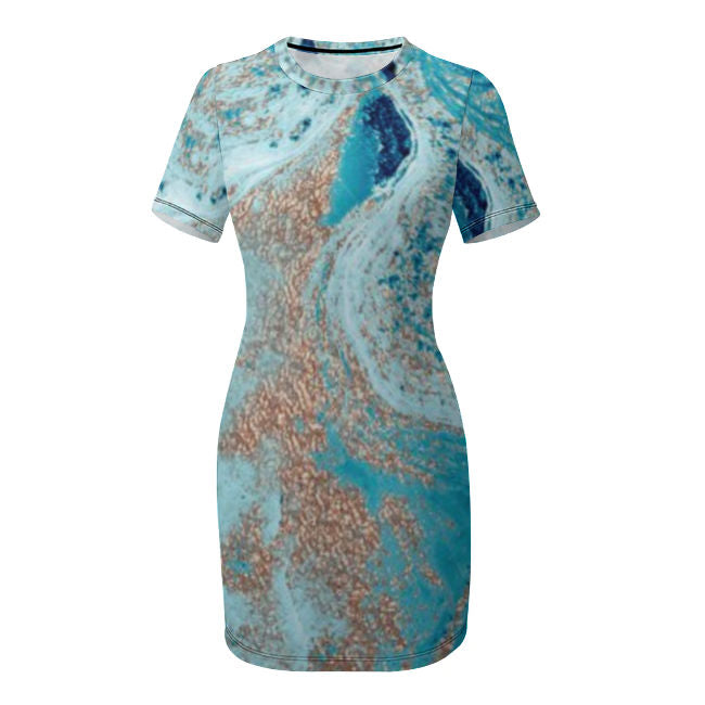 Short-sleeved Dress NZ003- (single Picture Multi-pattern Optional)