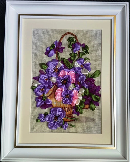 Panselute - Broderie cu panglici ( 3D )