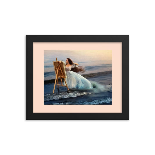 Framed photo paper poster